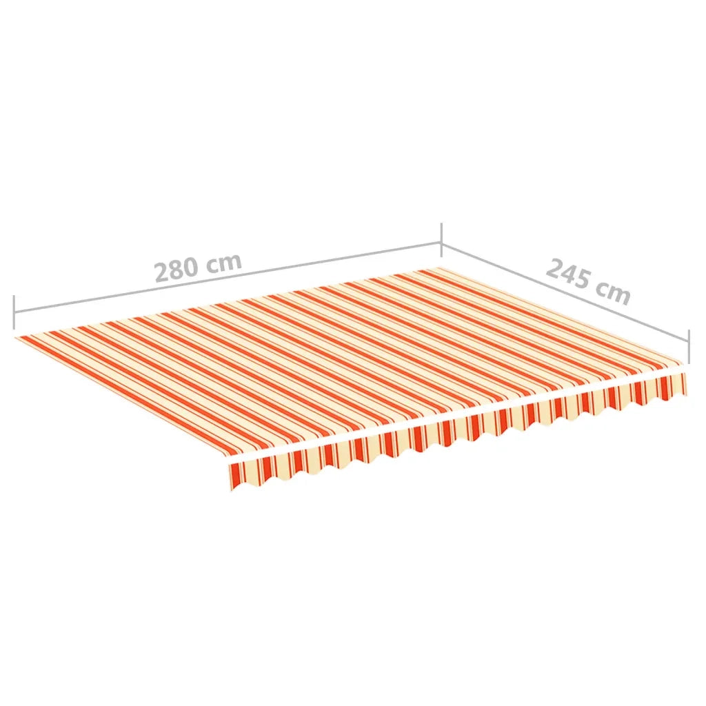 Tessuto di Ricambio per Tenda da Sole Giallo e Arancio 3x2,5 m 312015