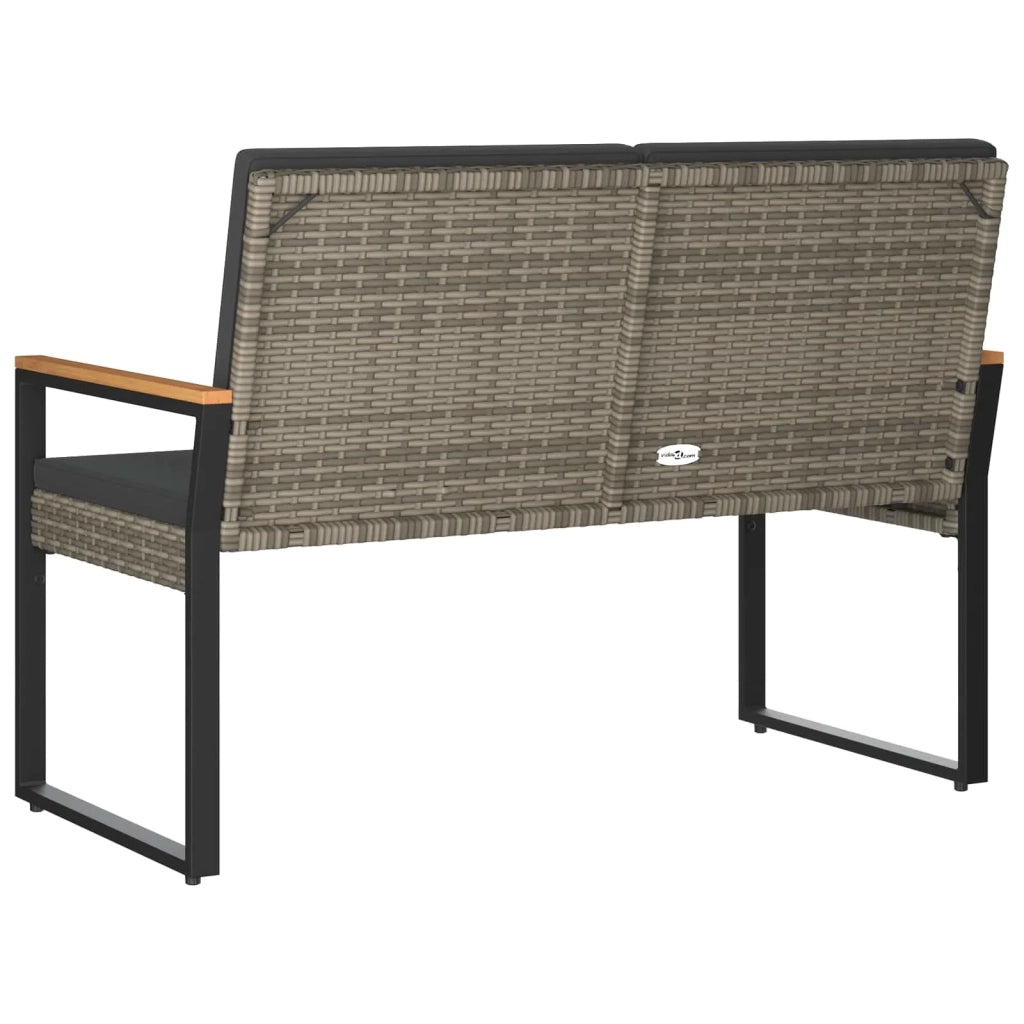 Panchina da esterno Grigio e Grigio Scuro 107 x 61 x 80 cm 42025338