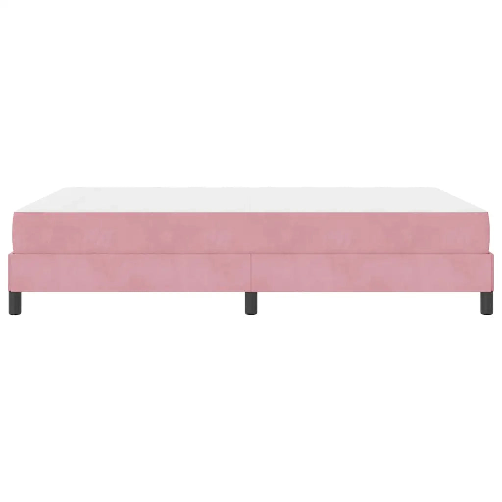 vidaXL Letto box spring con materasso Rosa 140 x 190 cm Velluto