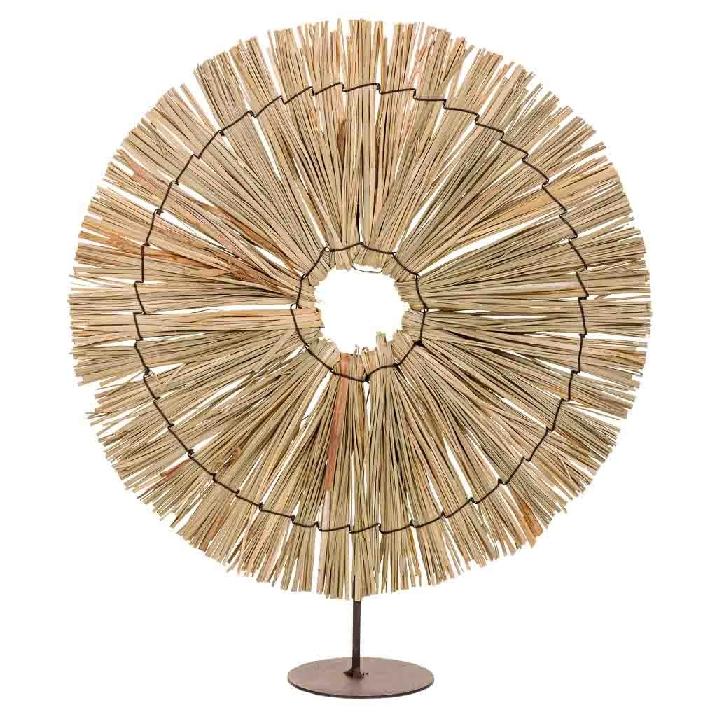 Figura decorativa in fibra naturale marrone 32x02x37h