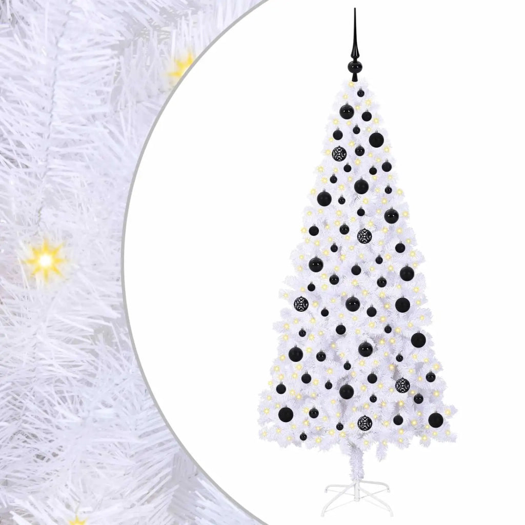 Albero di Natale artificiale Bianco 180 cm PVC e Acciaio