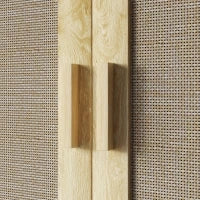 Mobile da parete per bagno, mobile wc sospeso con doppia porta e ripiano aperto 59 x 20 x 66,5 cm effetto legno di quercia