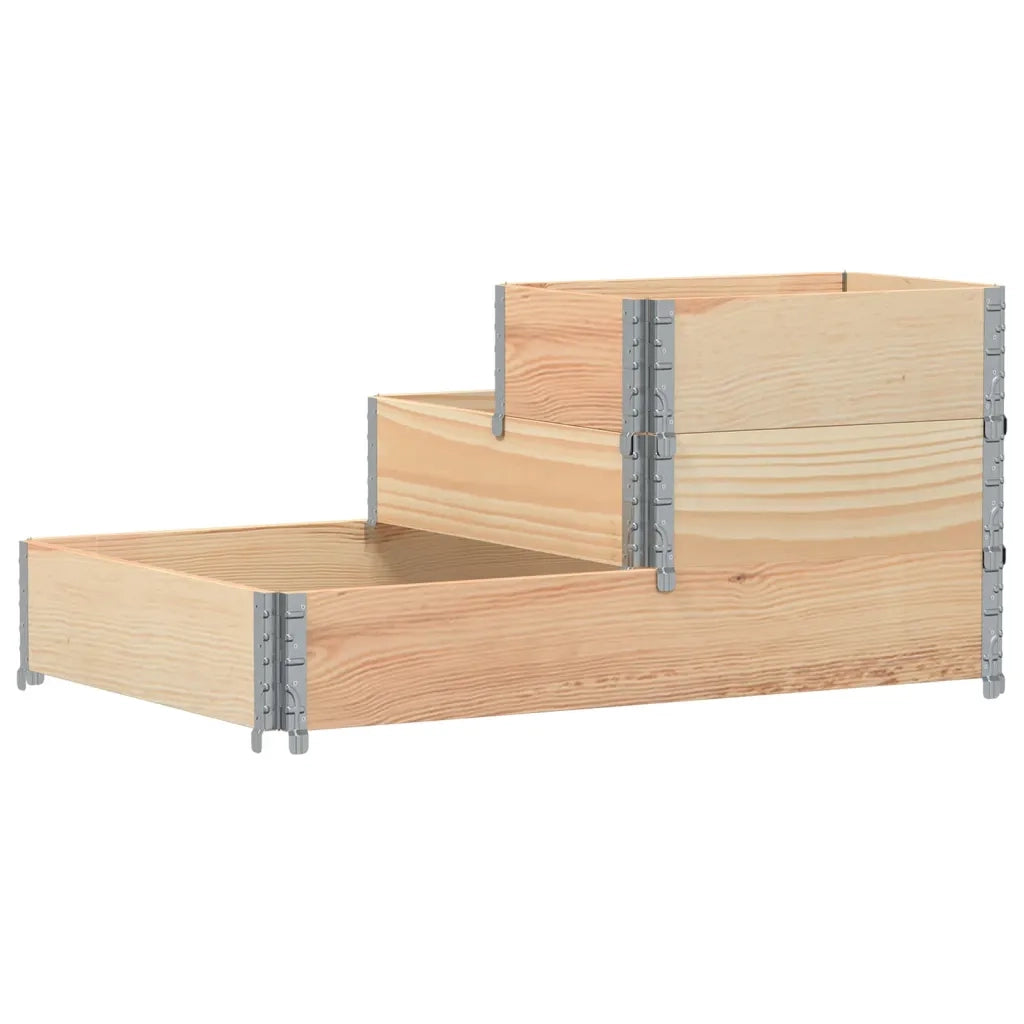 Fioriera Rialzata-Vaso da Esterno-Fioriera Elevata 3 Livelli 120x80 cm Legno Massello di Pino 459251