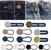 Verlengatori di cintura per jeans - 12 pezzi - allungamento cintura per donne - chiusure metalliche senza cuciture per estensione di cintura di jeans