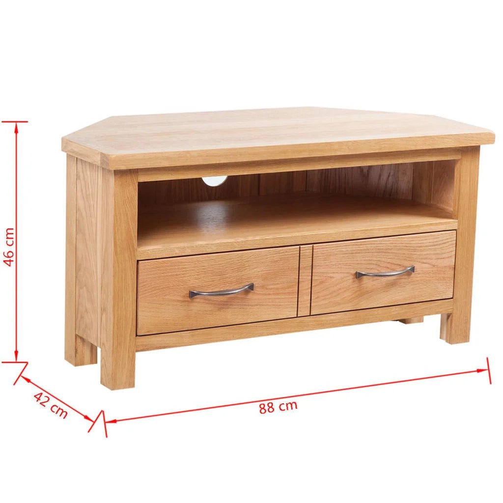 Pratico mobile porta TV/credenza di design con cassetto 88 cm legno massello di rovere 2502105