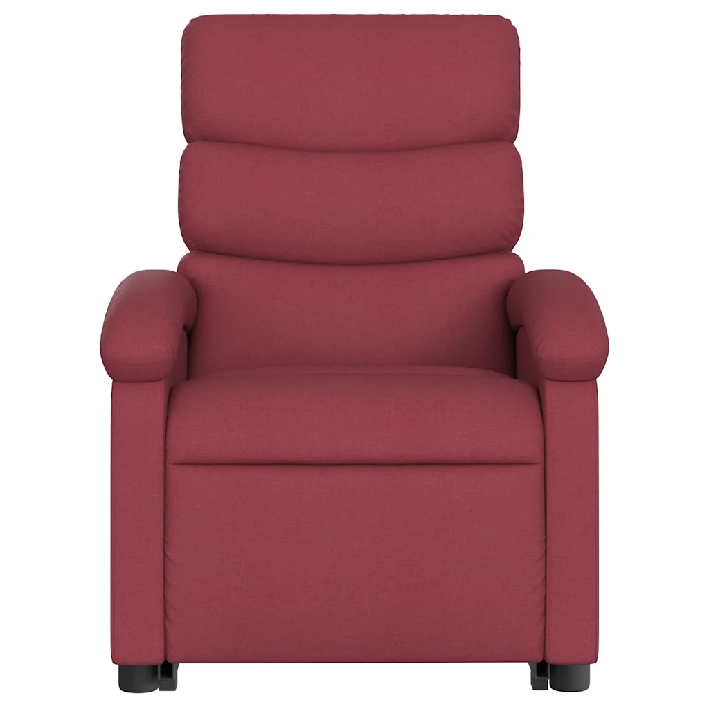 vidaXL Poltrona Alzapersona Reclinabile Rosso Vino in Tessuto