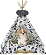 Tenda per animali da interni Tenda per gatti in cotone Tenda per cani Tenda per animali da interni rimovibile e lavabile Tende per animali con cuscini Tende per animali da interni pieghevoli Mobili per animali 60 x 60 x 70 cm
