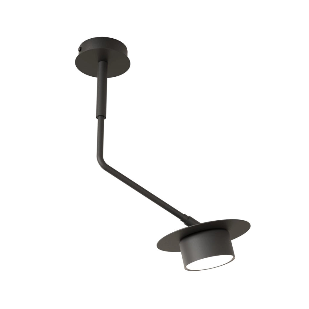 Plafoniera nera MIZU braccio geometrico 1xGX53 12W Emibig