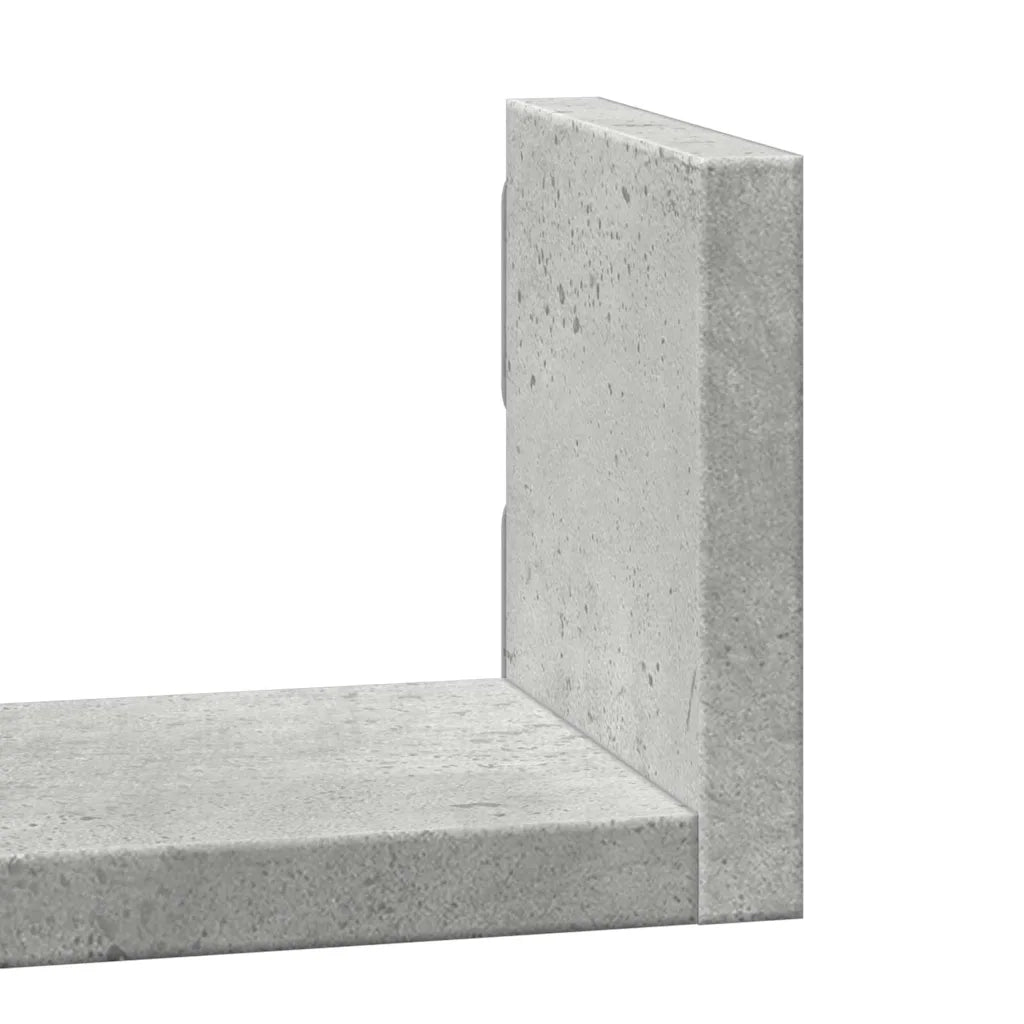 Mensole a Muro 3 pz Grigio Cemento in Truciolato 853311