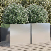 Fioriere 2 pz Argento 49x47x46 cm in Acciaio Inox 841568