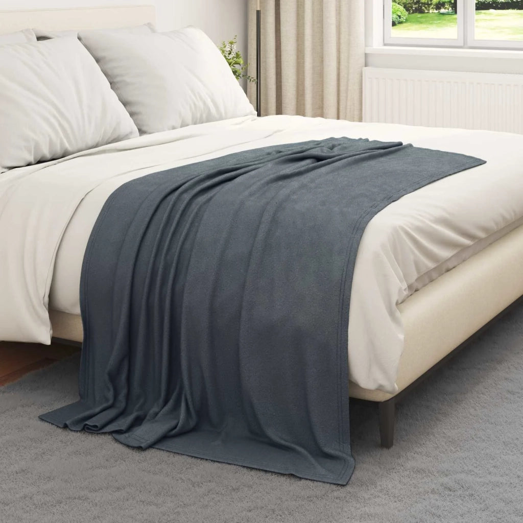 Coperte da Pile 6 pz Grigio scuro 170 x 130 cm Panno