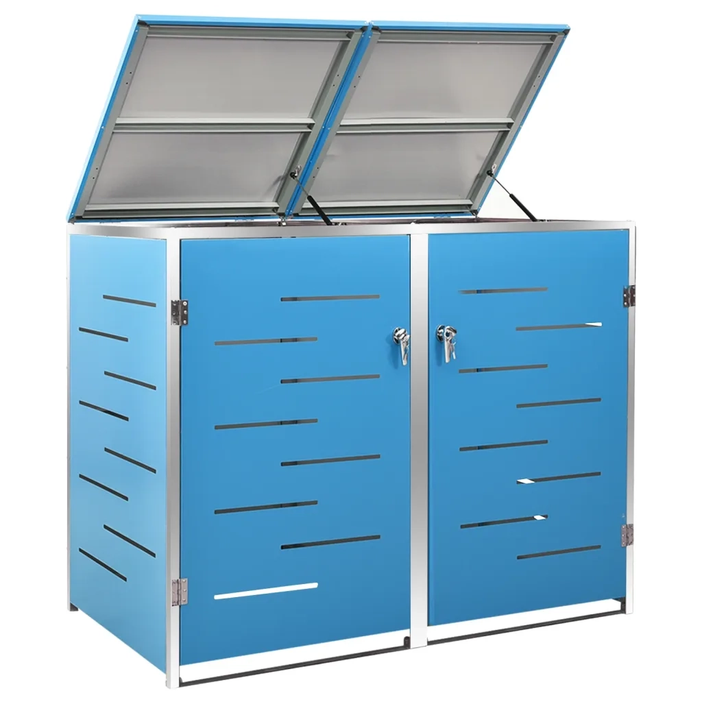 Copribidone per Spazzatura Singolo 69x77,5x112,5cm Acciaio Inox 149567