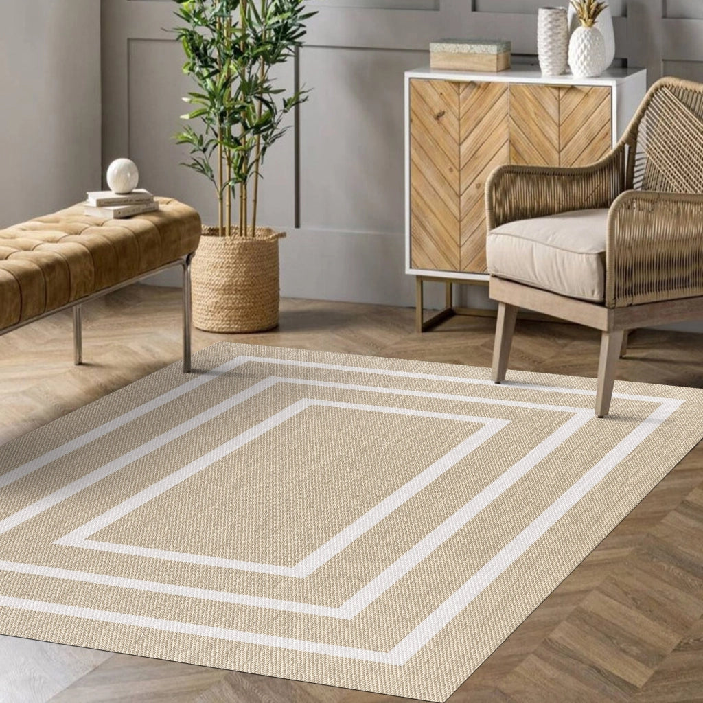 Tappeto vinilico di alta qualità rettangolo iii bianco 60x90