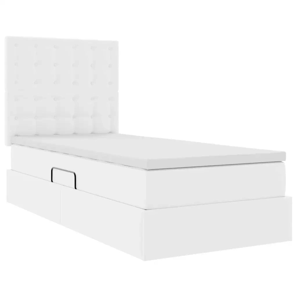 Letto con contenitore e LED con led Bianco Puro 90 x 200 cm