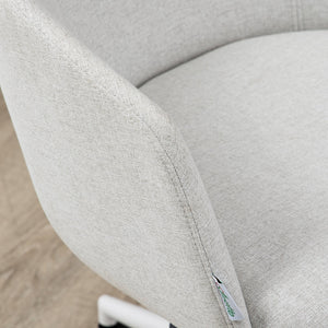 Sedia da Ufficio Operativa 57x56x70-78 cm in Tessuto Grigio Chiaro