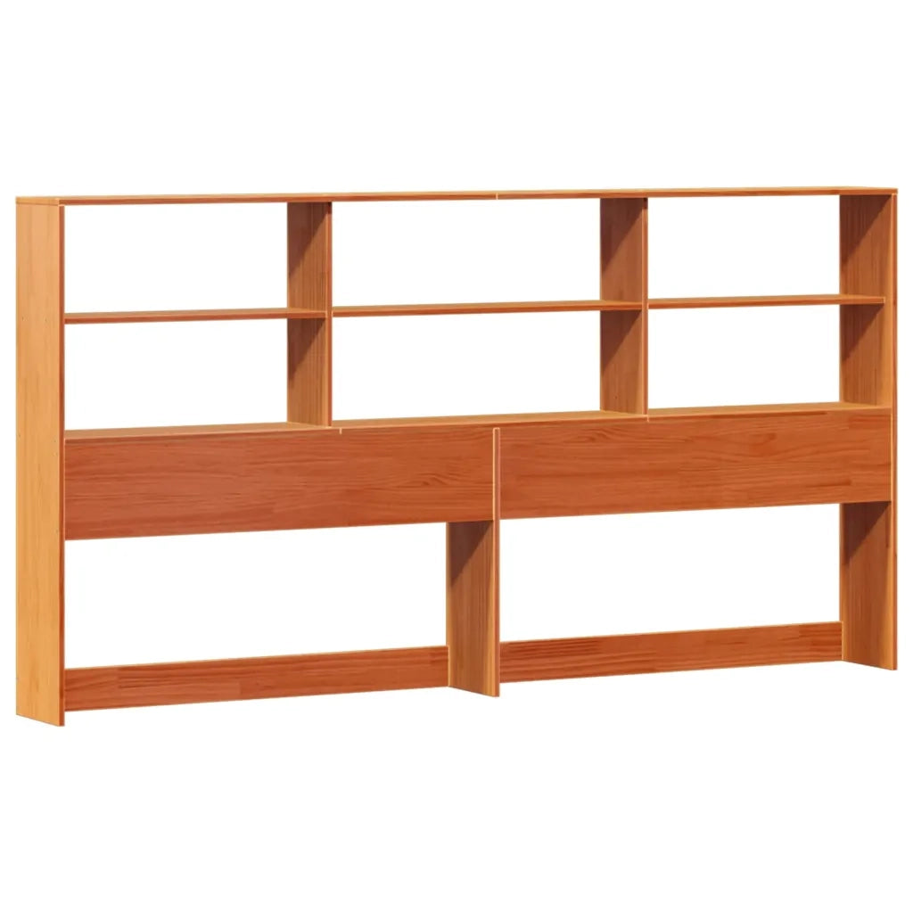 Letto Libreria senza Materasso Marrone Cera 180x200 cm in Pino