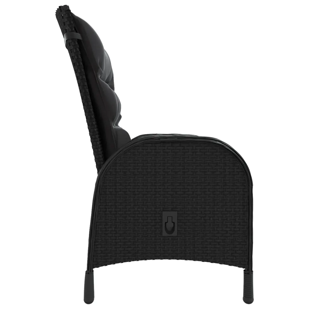 Set da Bistrot per Giardino 5 pz in Polyrattan Nero cod mxl 39428