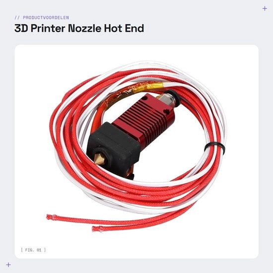 Kit di testa calda per stampante 3D con termistore regolabile