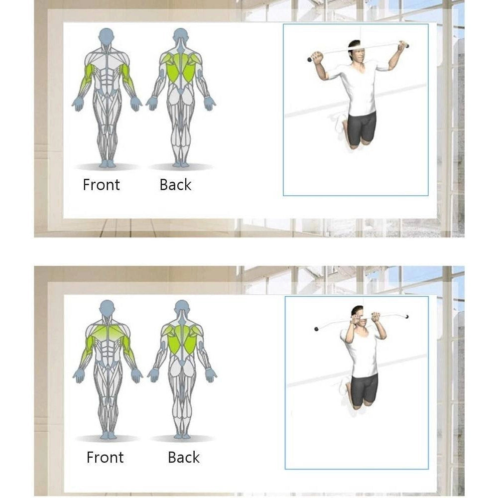 Trade Shop - Barra Per Trazioni Porta Regolabile Da 0,8 A 1,2 Mt Palestra Fitness Allenamento -