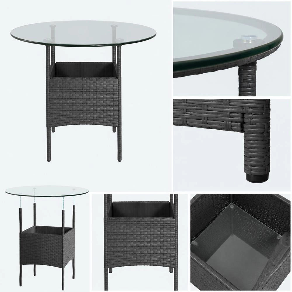 Tabletop Made Of Tempered Glass, Round, 500 Mm