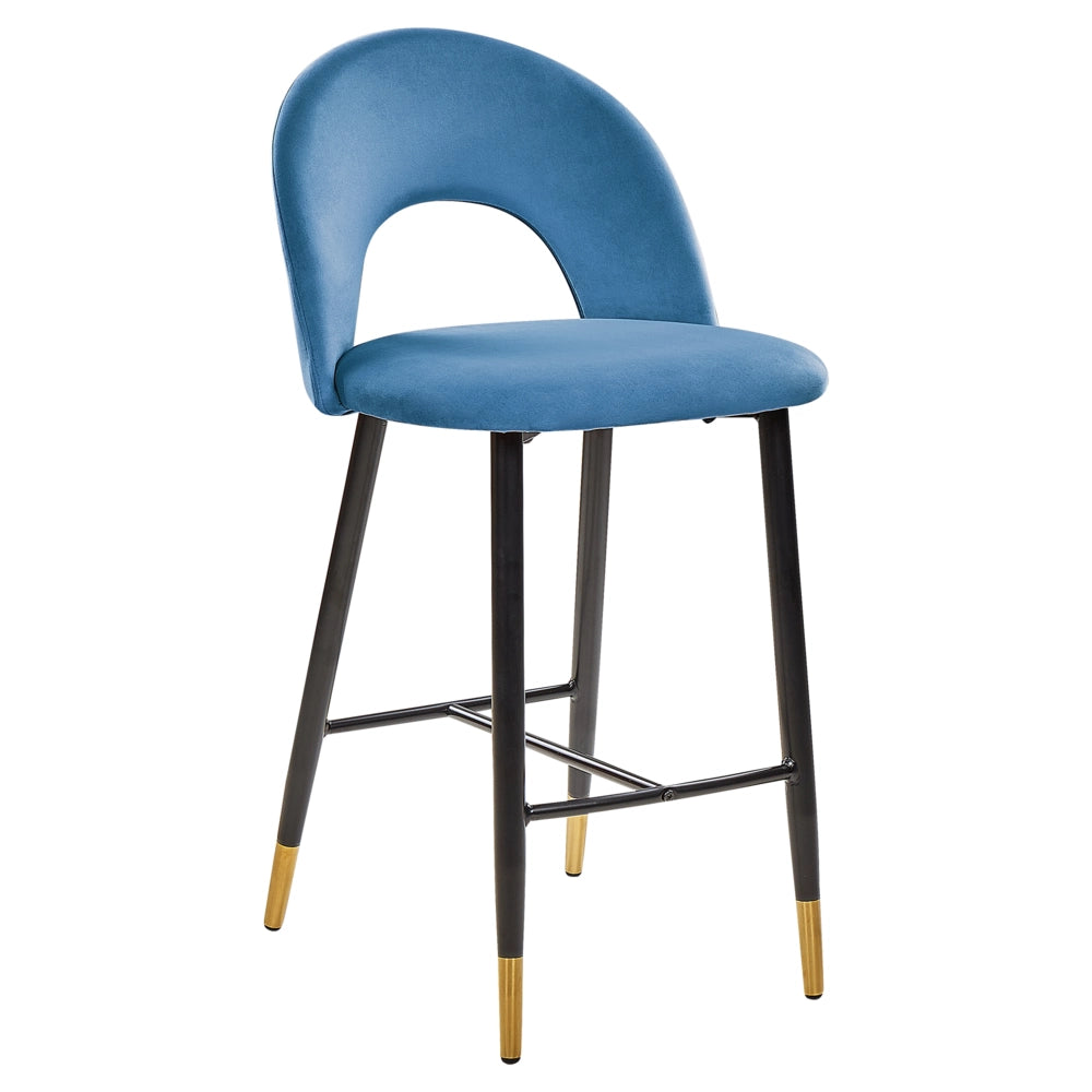 Set di 2 sedie da bar Corallo Rosso Velluto Nero Acciaio Design retrò accenti dorati Sala da pranzo