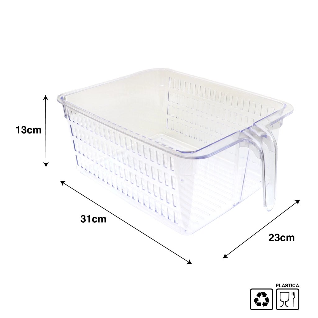 KIT SET 2 PZ MAURY'S VASCHETTA CONTENITORE PER FRIGORIFERO 31 X 23 X H13 CM