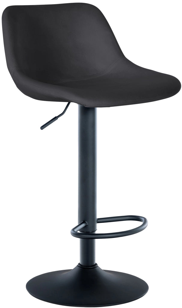 Sgabello Loft nero,Velluto