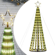 Illuminazione Albero di Natale a Cono 275 LED-Luci decorative natalizie Bianco Caldo 180cm