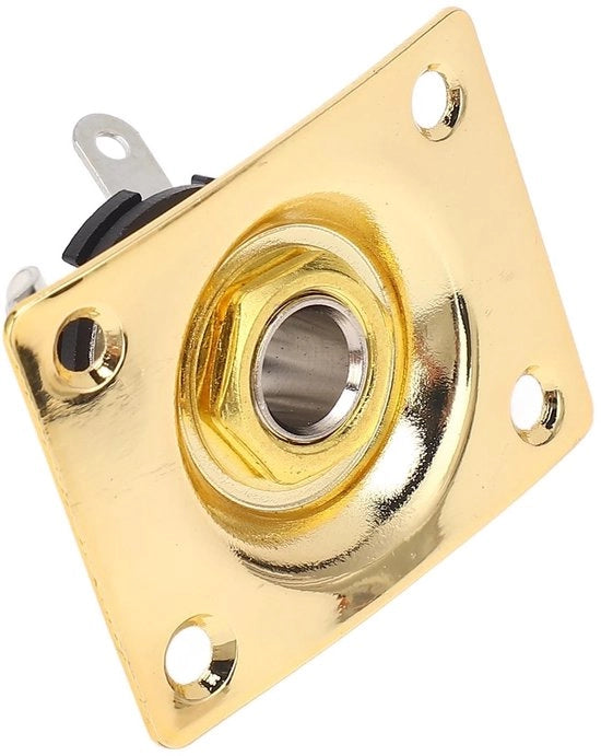 Piastra di uscita per chitarra elettrica - Installazione facile - Oro - Buona compatibilità - Registrazione musicale - Portatile