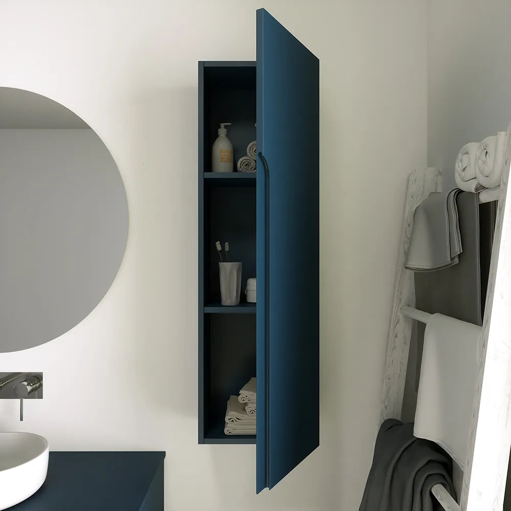Colonna bagno sospesa altezza 100cm blu zaffiro reversibile | Ardenne