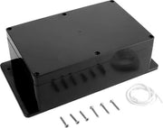 Scatola di distribuzione IP67 impermeabile, nera, dimensioni 230 x 150 x 85 mm, scatola di connessione elettrica, cassa vuota, contenitore in plastica quadrato, progetto outdoor, scatola di contenimento elettronico.