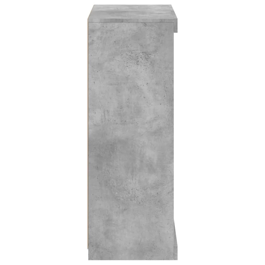 Buffet credenza cassettiera armadio mobile contenitore organizer per cucina soggiorno salotto con luci LED 60,5 x 37 x 100 cm grigio 02_0030002