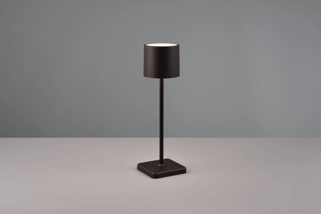 FERNANDEZ LAMPADA DA ESTERNO DA APPOGGIO RICARICABILE SU BASE A INDUZIONE NERA CON REGOLAZIONE INTENSITA', TEMPERATURA DI COLORE E RGB H.38CM IP54 LED 1,5 W 130 lm, 2.700 + 4.000 + 6.000 K