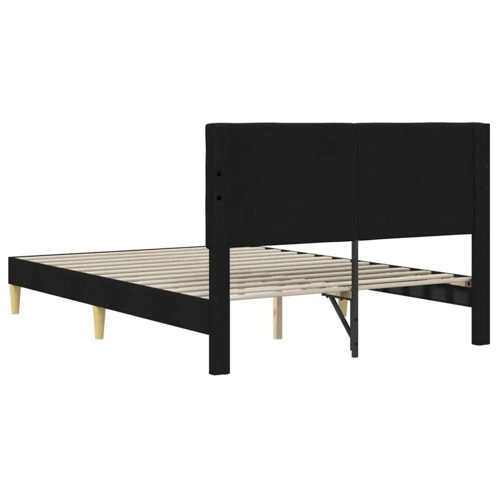 Struttura del letto con testiera Nero 140 x 200 cm Tessuto 42027799