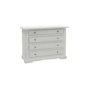 Como 3 cassetti arte povera in legno massello e mdf con rifinitura in bianco 115x50x90 H