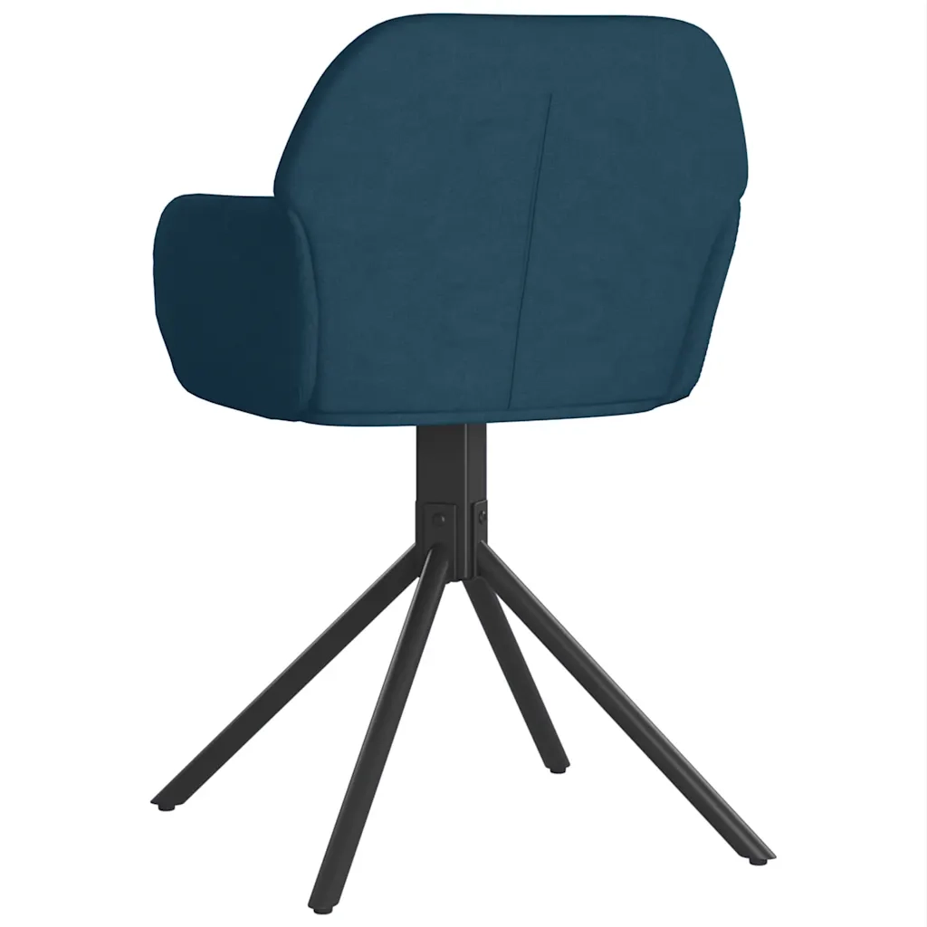 Sedie da Pranzo Girevoli 2 pz Blu in Velluto cod mxl 9226