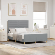 Struttura del letto in Grigio chiaro, 140x200 cm, Tessuto