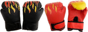 Manopole per bambini da boxe 4-12 anni - guantoni da allenamento e kickboxing - tema fiamma