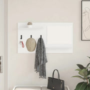 vidaXL Appendiabiti a muro Bianco 90 x 10 x 50 cm Legno multistrato