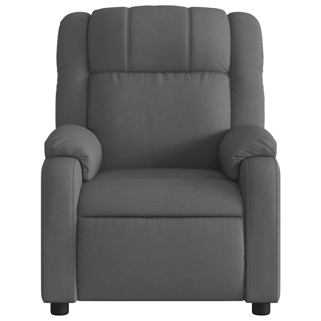 Poltrona Elettrica Reclinabile-Divano Sedia Grigio Scuro in Tessuto 710503