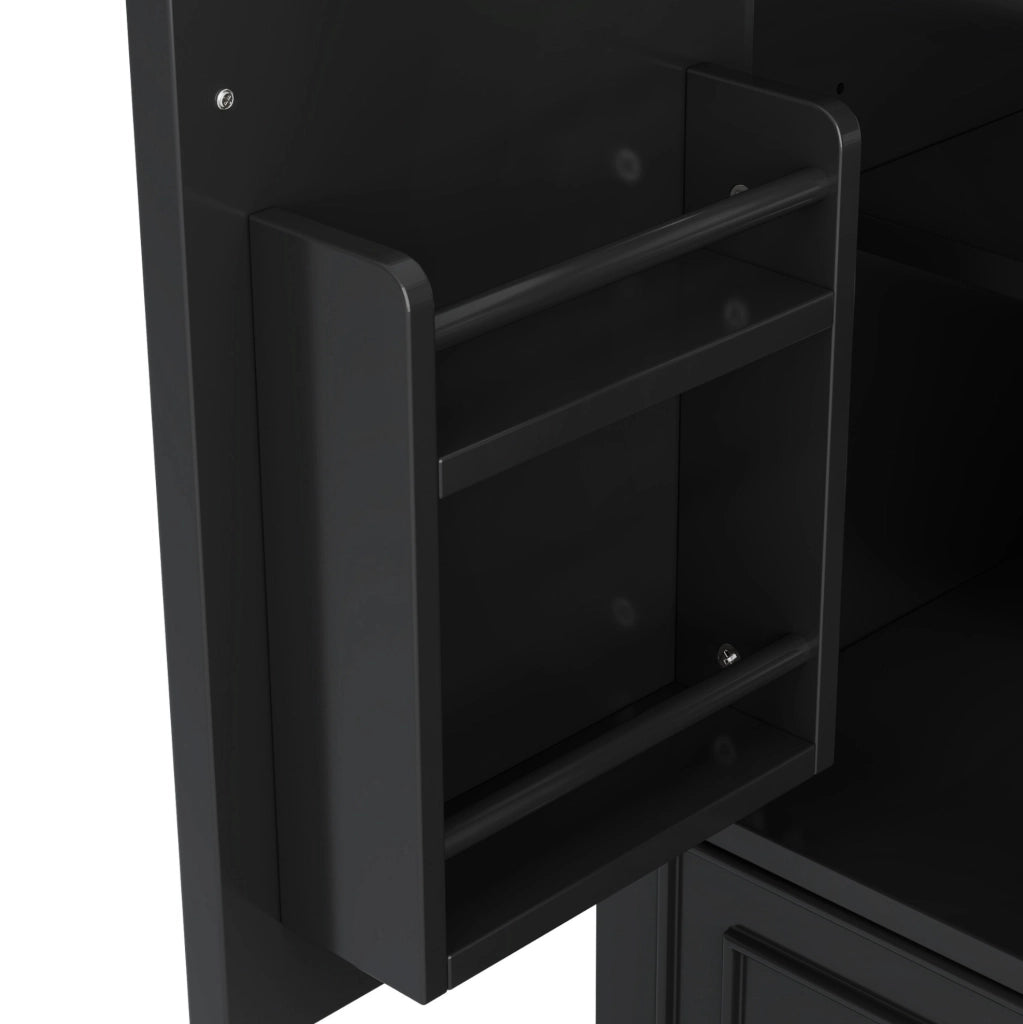 Mobile bagno nero con lavabo in ceramica 76x46x87 cm