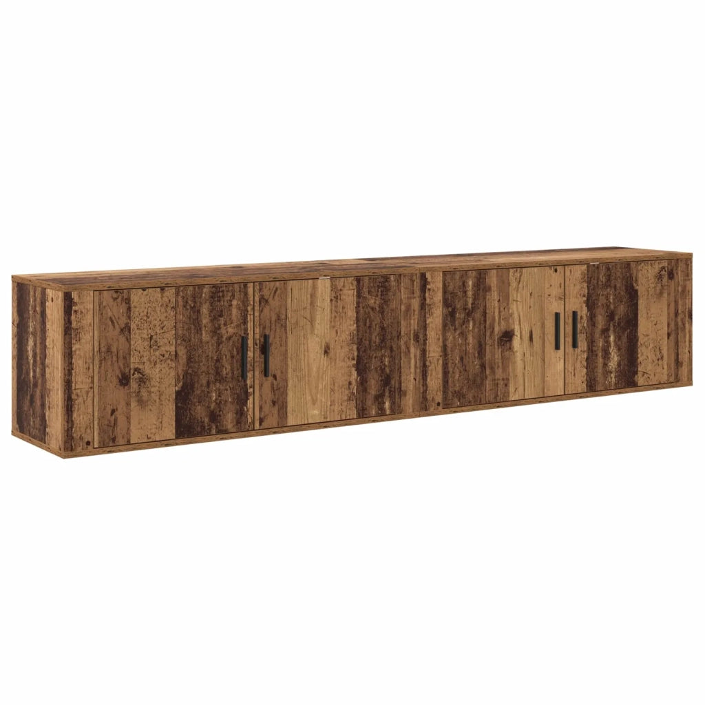 Set Mobile TV da Parete 2 pcs Legno vecchio 100 x 34,5 x 40 cm