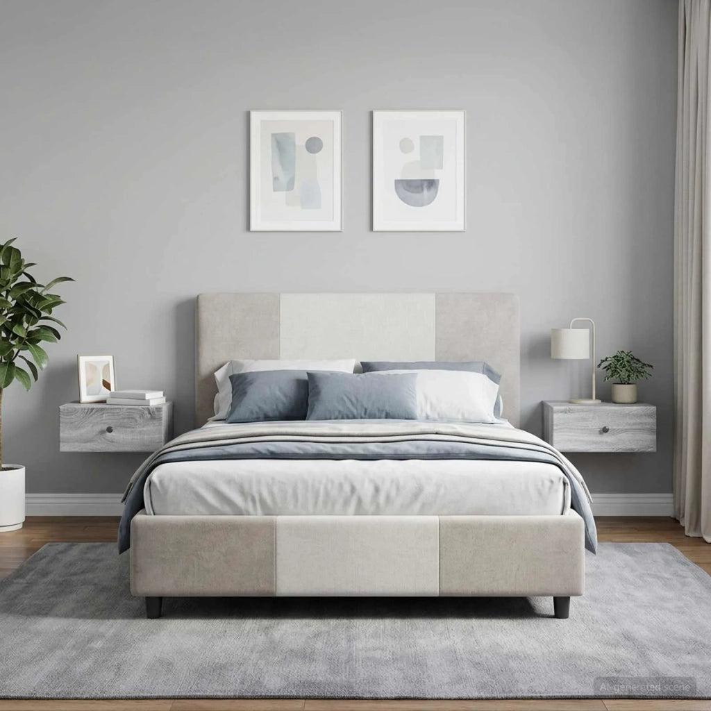 Mobiletto da notte a muro 2 pcs Grigio Sonoma 49 x 34,5 x 20 cm 899138