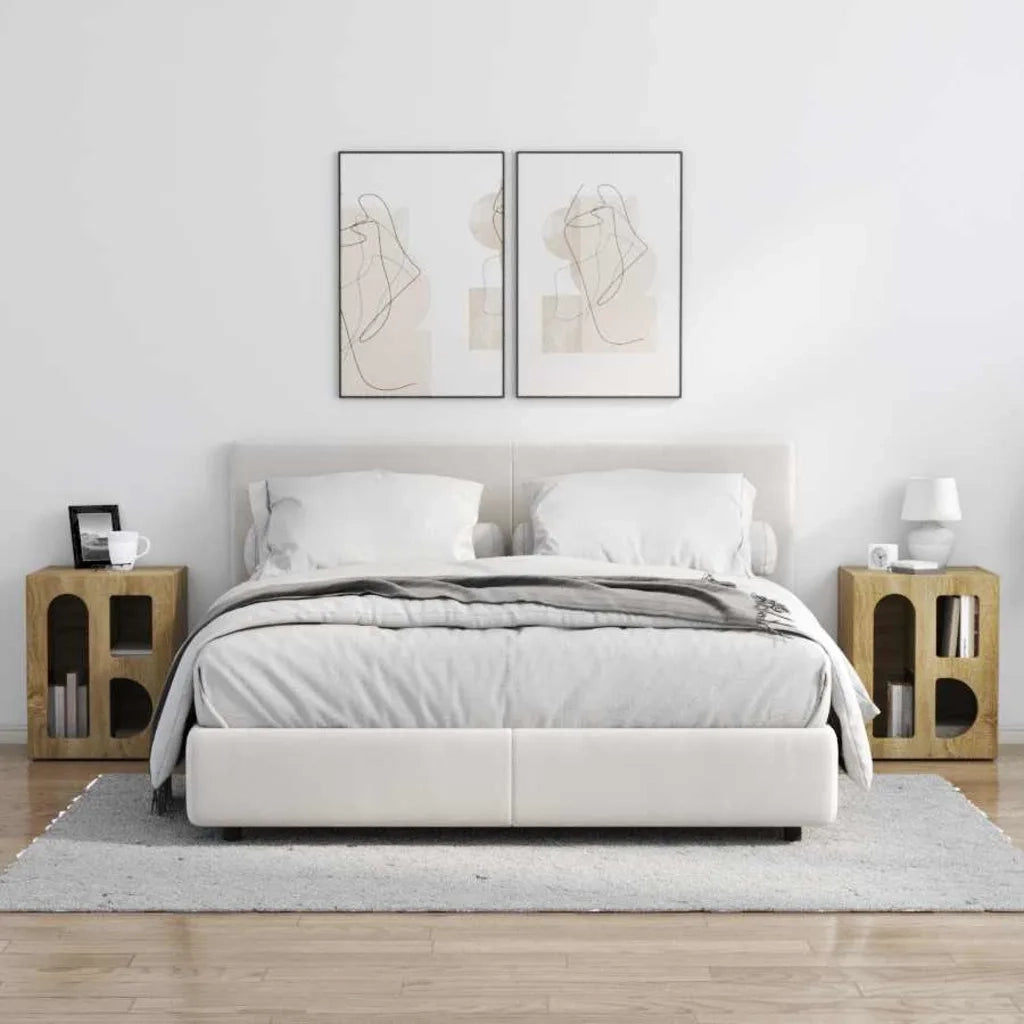 Comodino 2 pcs Rovere Sonoma 40 x 35 x 50 cm Legno multistrato