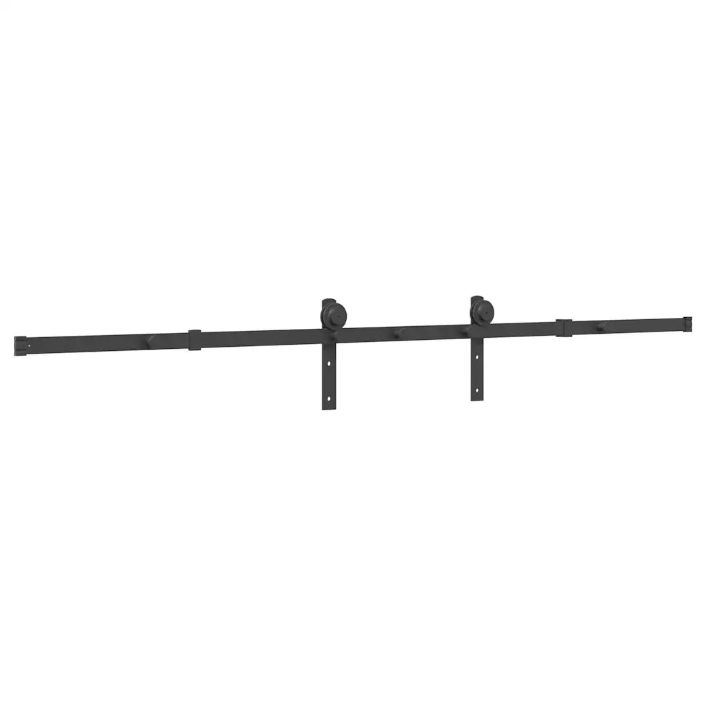 vidaXL Kit di Binari per Porte Scorrevoli 213,5 cm Acciaio Nero