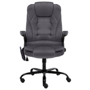 Sedia da Ufficio | Sedia da Gaming Massaggiante Grigio Scuro in Velluto