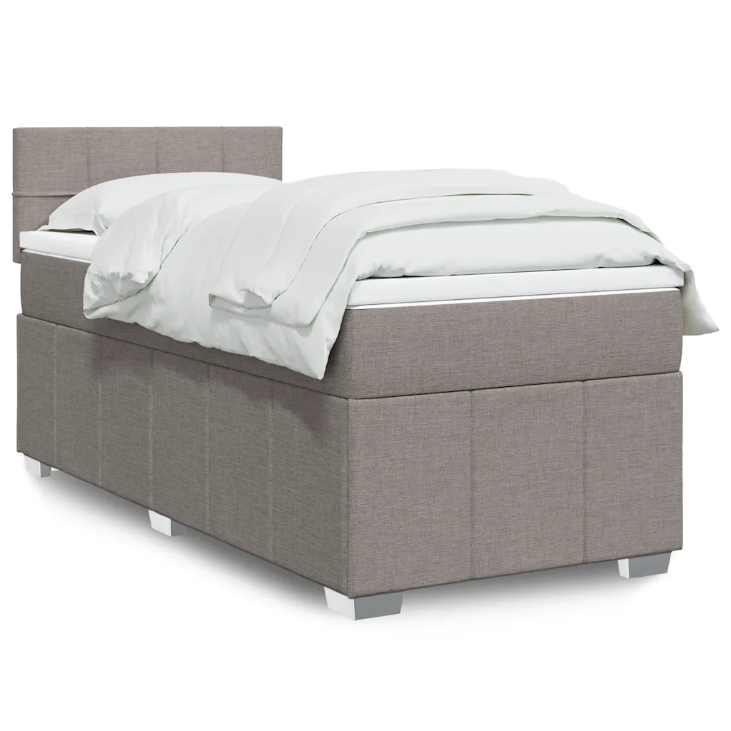 Giroletto a Molle con Materasso-Struttura Letto Tortora 80x200 cm inTessuto 930075