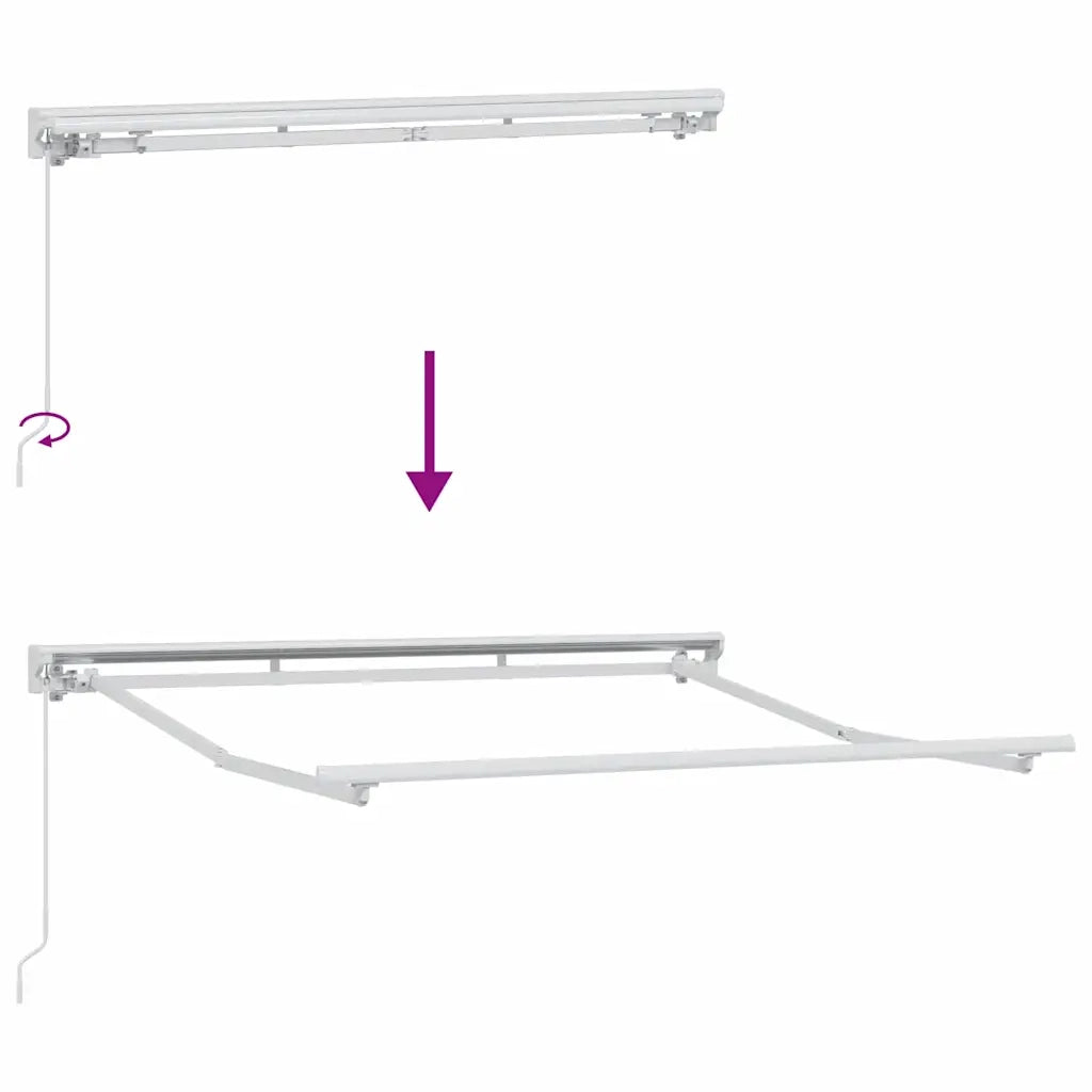 Struttura della tenda Regolabile Bianco 2,5 x 2 m Acciaio 42002522