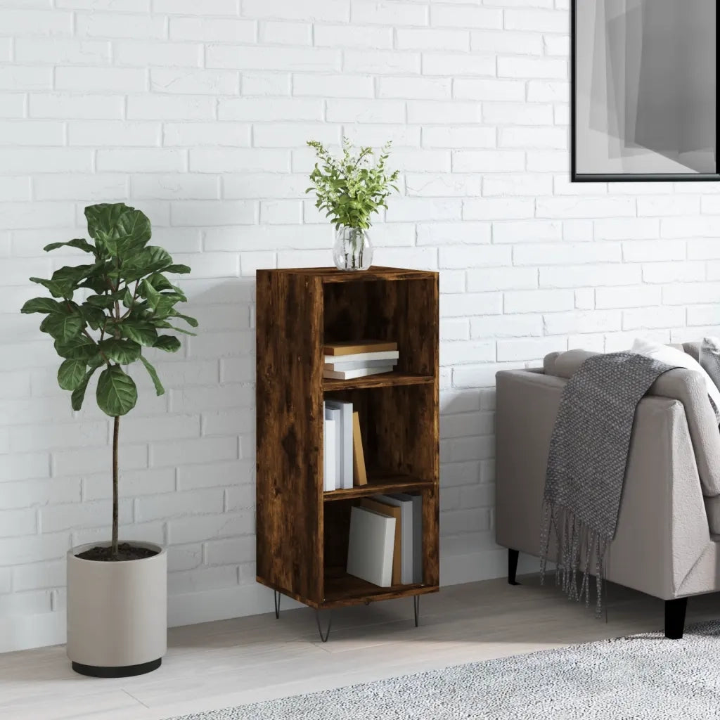 Credenza Rovere Fumo 34,5x32,5x90 cm in Legno Multistrato 828729