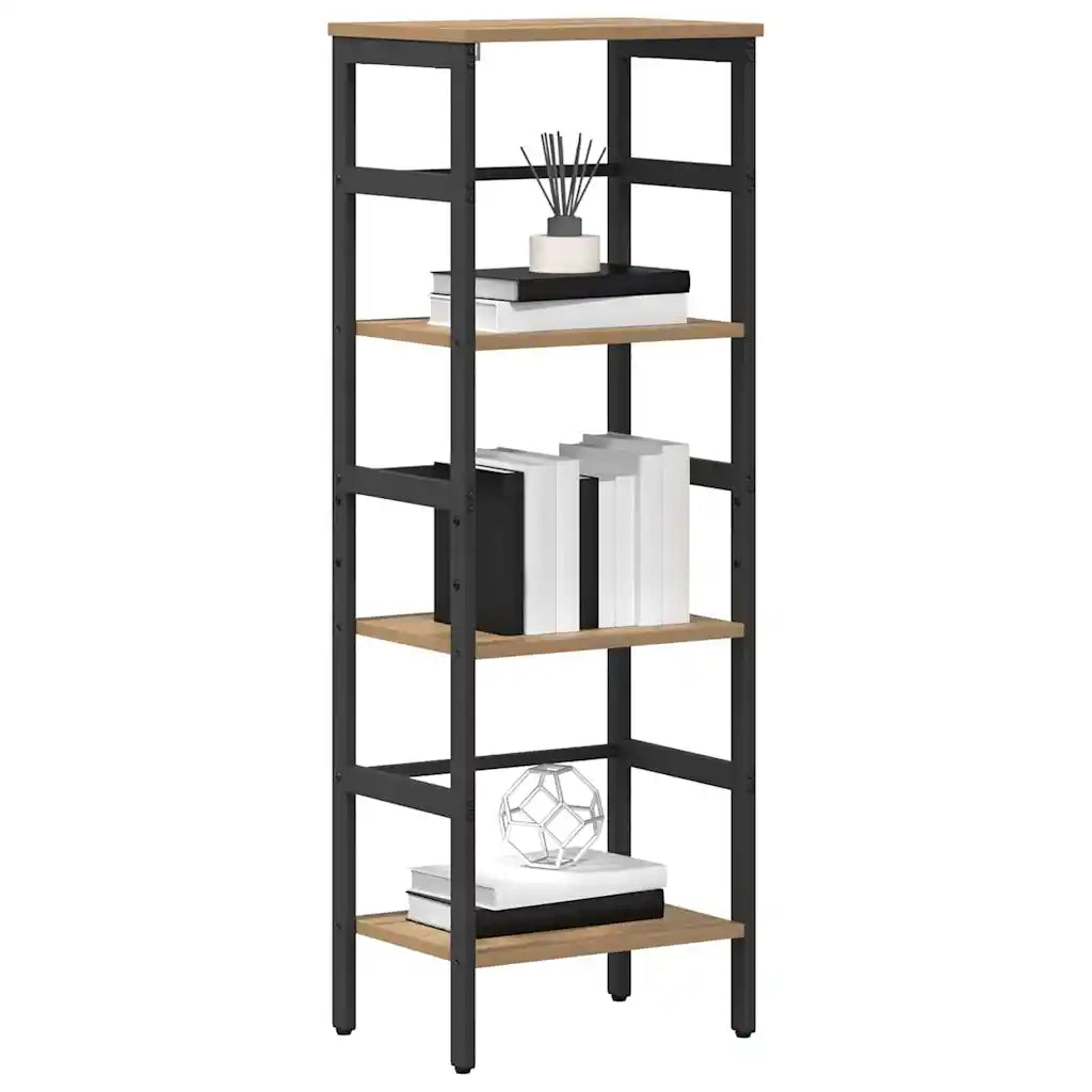 Libreria-Scaffale per Libri-Mobile di Stoccaggio Rovere artigianale 40 x 29,5 x 115 cm